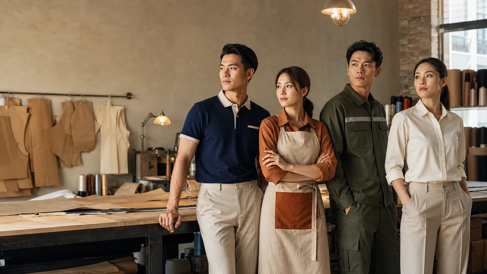 Đội ngũ Việt Nam mặc nhiều dòng đồng phục trong không gian thiết kế
